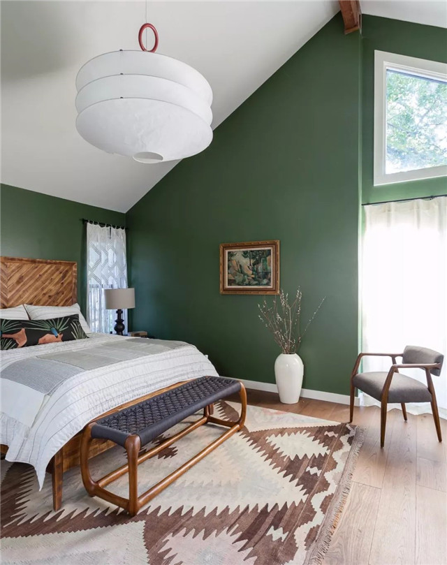 经典绿色系卧室