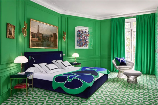 经典绿色系卧室